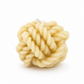 Set of three Serenes Beeswaxory pure beeswax rope ball candles arranged in a box, showcasing natural beeswax texture and warm glow.