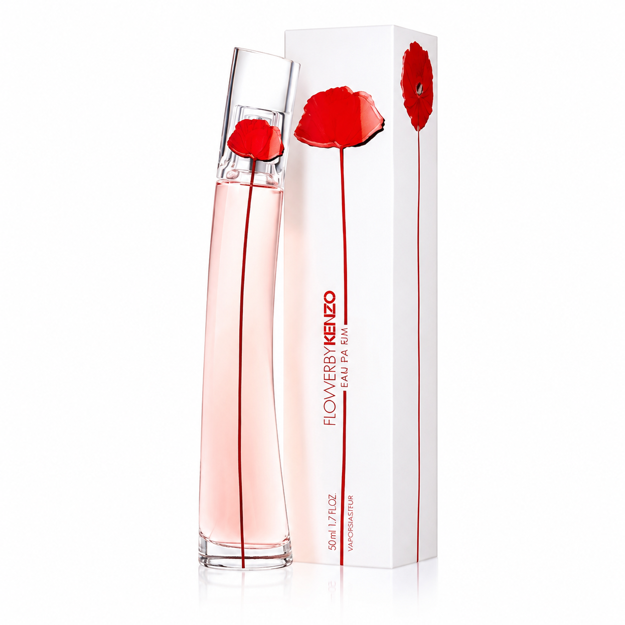 Kenzo Flower Eau De Vie 50ml perfume spray for women, featuring floral fragrance and elegant bottle design.