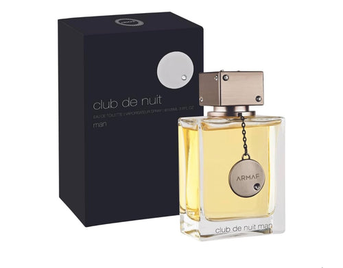 Armaf Club De Nuit 105ml men's Eau de Toilette bottle with sleek design and label showcasing the Armaf brand.