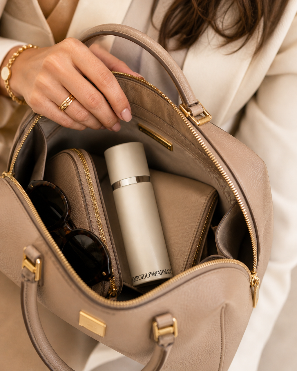 Emporio Armani She 100ml women's Eau de Parfum bottle with sleek design and elegant packaging.