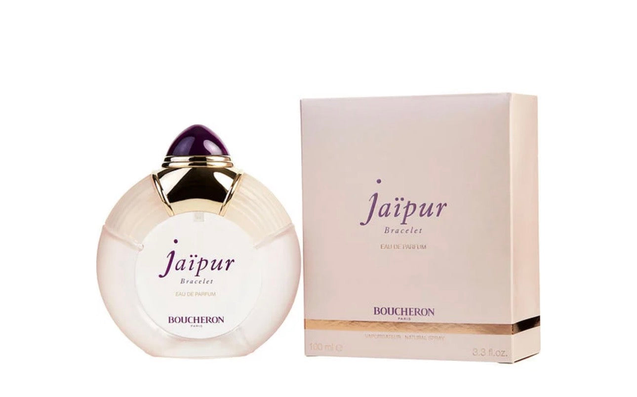 Boucheron Jaipur Bracelet 100ml Eau de Parfum for women, featuring elegant packaging and a luxurious fragrance bottle.