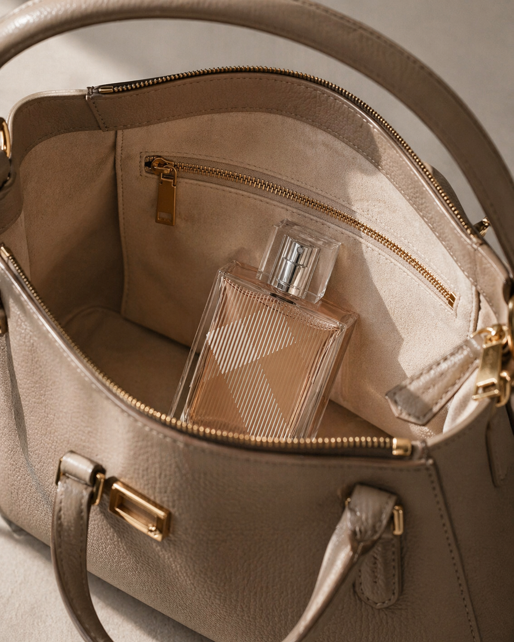 Burberry Brit 50ml Eau de Toilette for women, elegant glass bottle with silver cap, featuring the Burberry logo and packaging.
