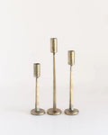 Hand-forged iron candlestick with brass finish, Dante style candle stand by Creative Women Australia, antique-inspired candle holder.