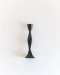 Brass-finish diamond hand-forged iron candlestick stand by Creative Women Australia, elegant candle holder with intricate design.