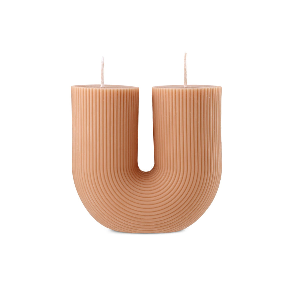 Orange blossom scented Arch Candle by Escape to Paradise, showcasing a decorative candle with a warm, inviting glow.