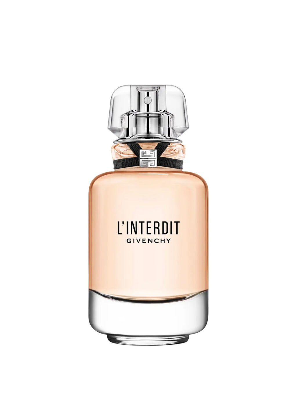 Givenchy L'Interdit 80ml women's eau de toilette bottle, elegant design with the fragrance visible in the image.