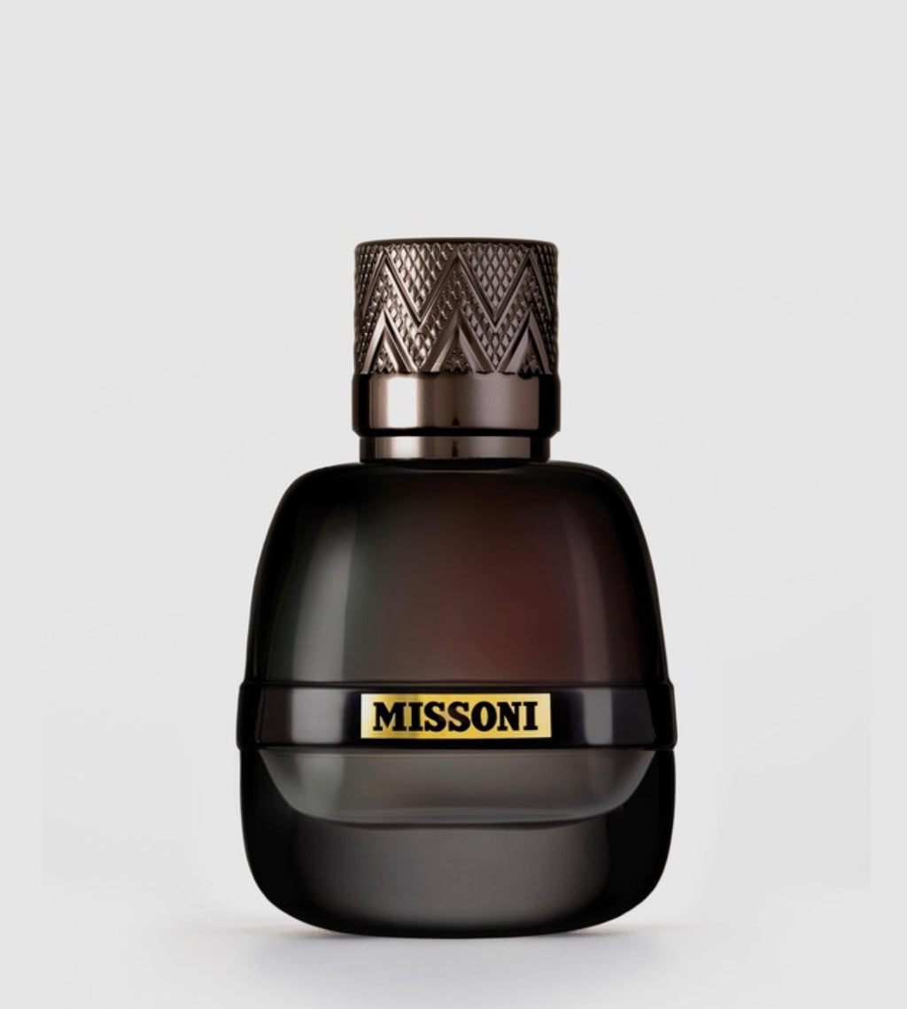 Missoni Pour Homme 100ml men's Eau de Parfum bottle with sleek design, showcasing the Missoni branding and elegant packaging.