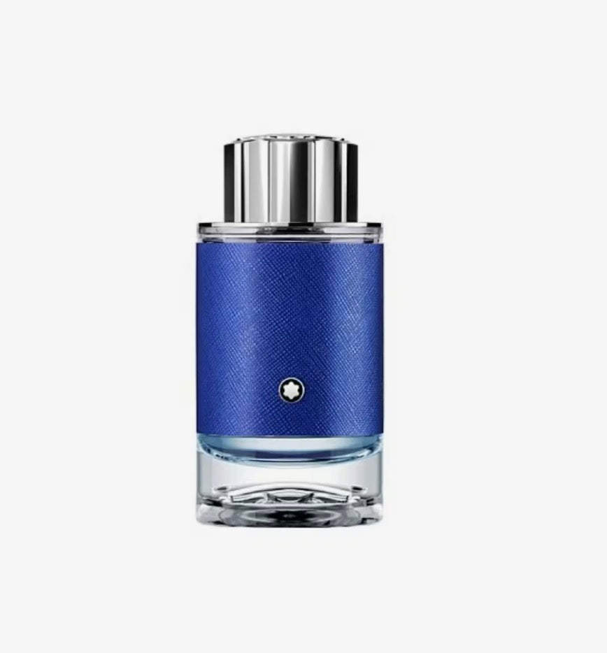 Mont Blanc Explorer Ultra Blue 30ml men's Eau de Parfum bottle with sleek blue design, for sophisticated scent appeal.