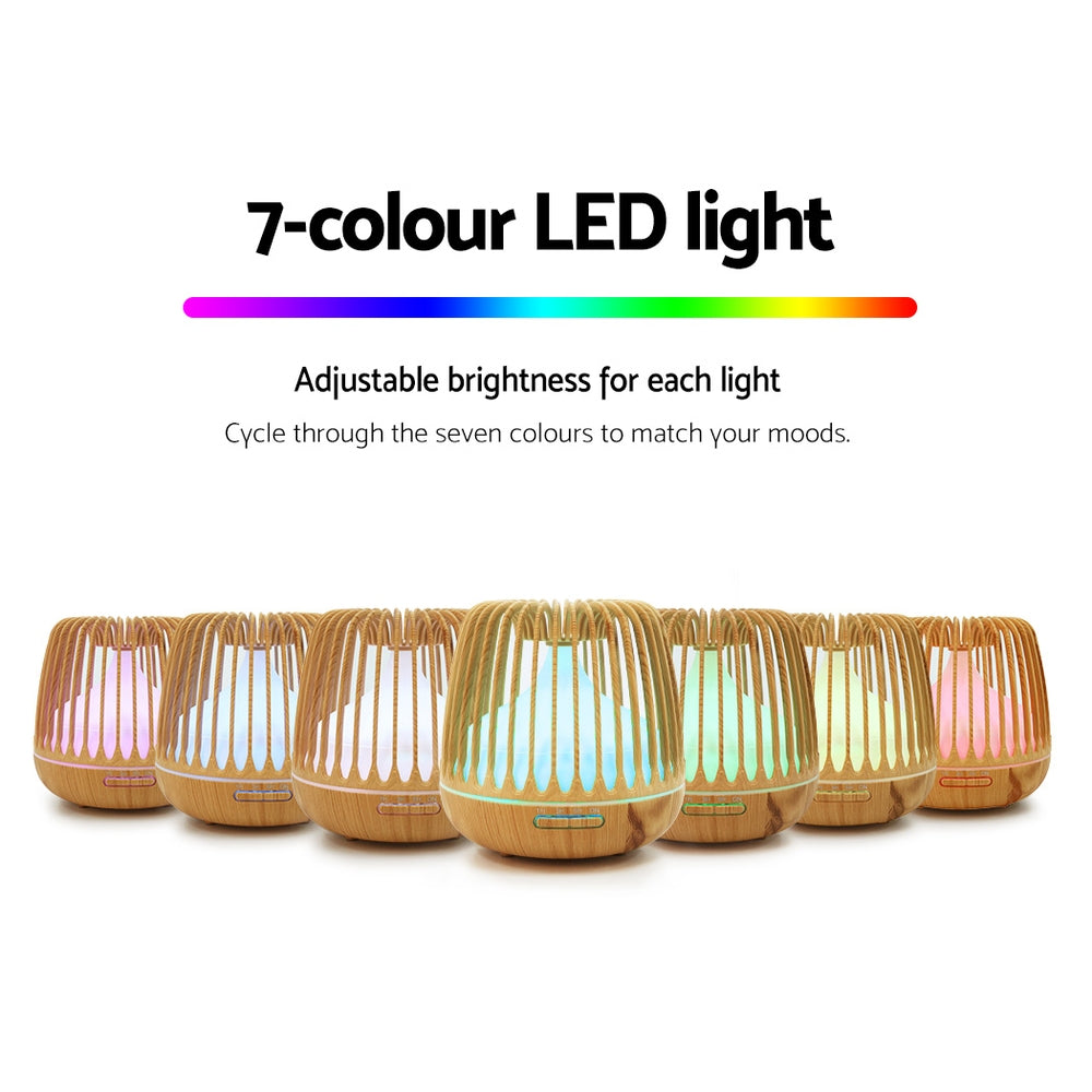 NNEDSZ 4-in-1 aromatherapy humidifier and diffuser, white plastic body with adjustable mist and aroma dispenser slots.