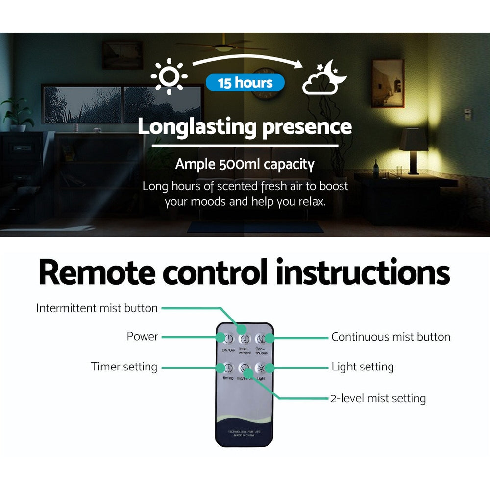 NNEDSZ 4-in-1 aromatherapy humidifier from The Fragrance Society with diffusing and misting features, compact and modern design.