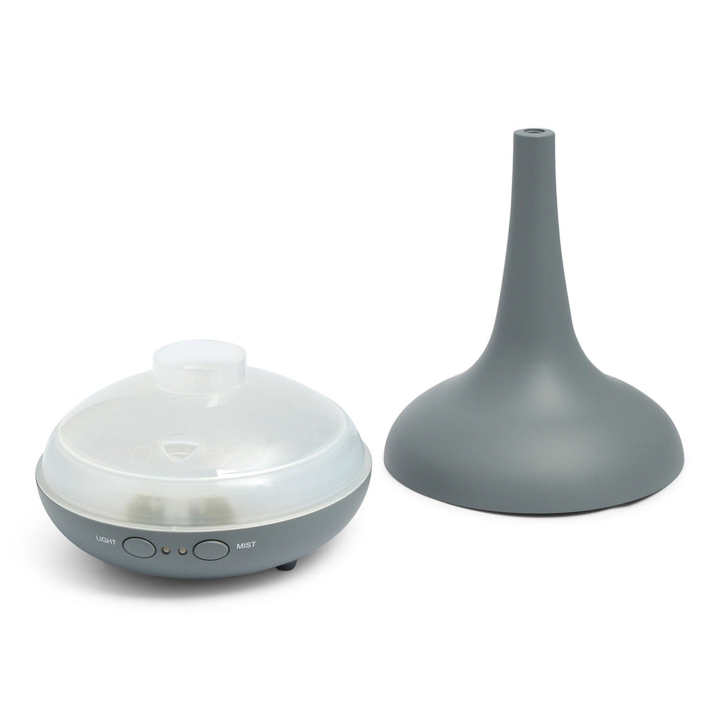 NNEIDS Milano Décor Ultrasonic Aroma Diffuser in matte grey, with a sleek modern design and ultrasonic mist technology.