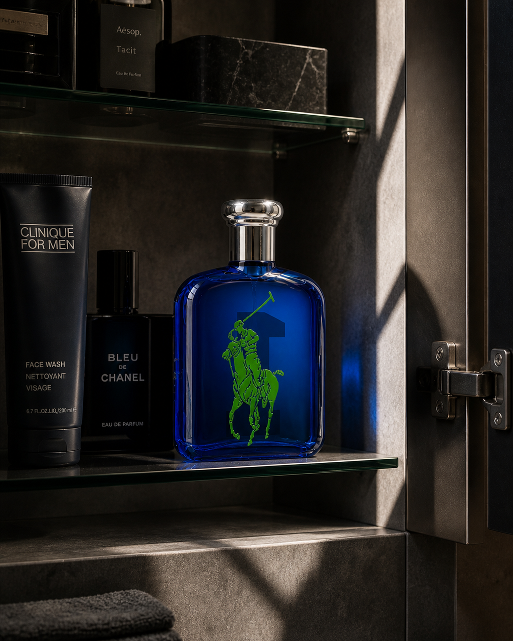 Ralph Lauren Big Pony No.1 100ml men's Eau de Toilette bottle with sleek design and branding visible.