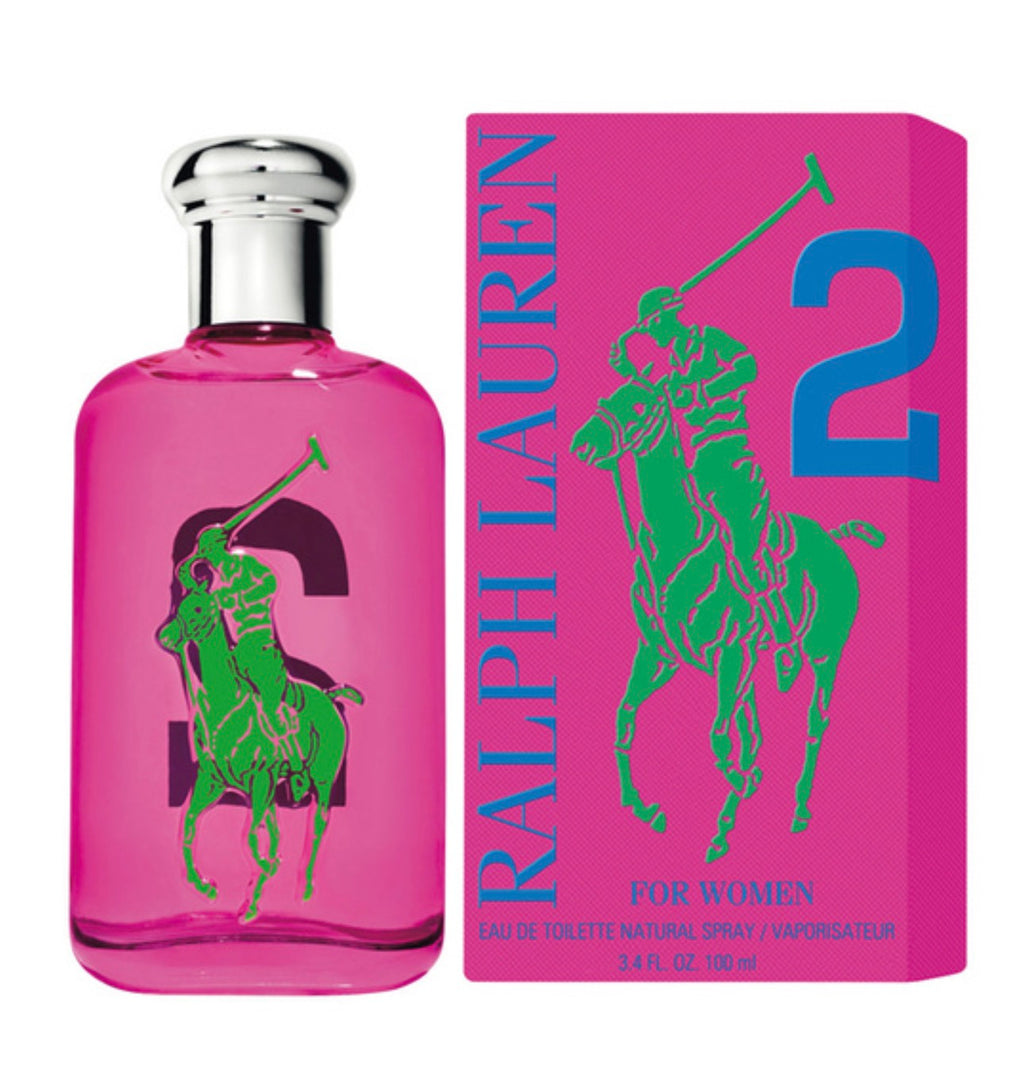 Ralph Lauren Big Pony No.2 100ml EDT for women, featuring the perfume bottle with a sleek design and elegant branding.