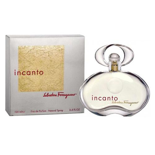 Salvatore Ferragamo Incanto 100ml women's Eau de Parfum bottle with elegant packaging and floral accents.
