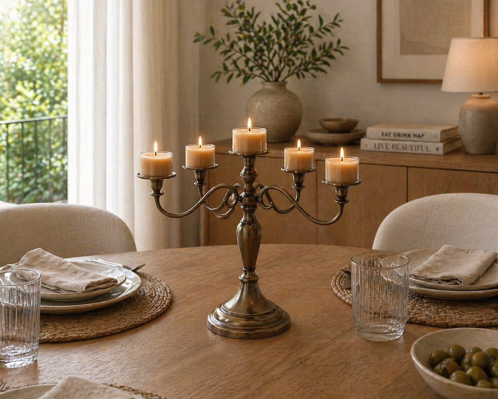 Box of six Serenes Beeswaxory pure beeswax tealight candles, small round candles in a decorative box.