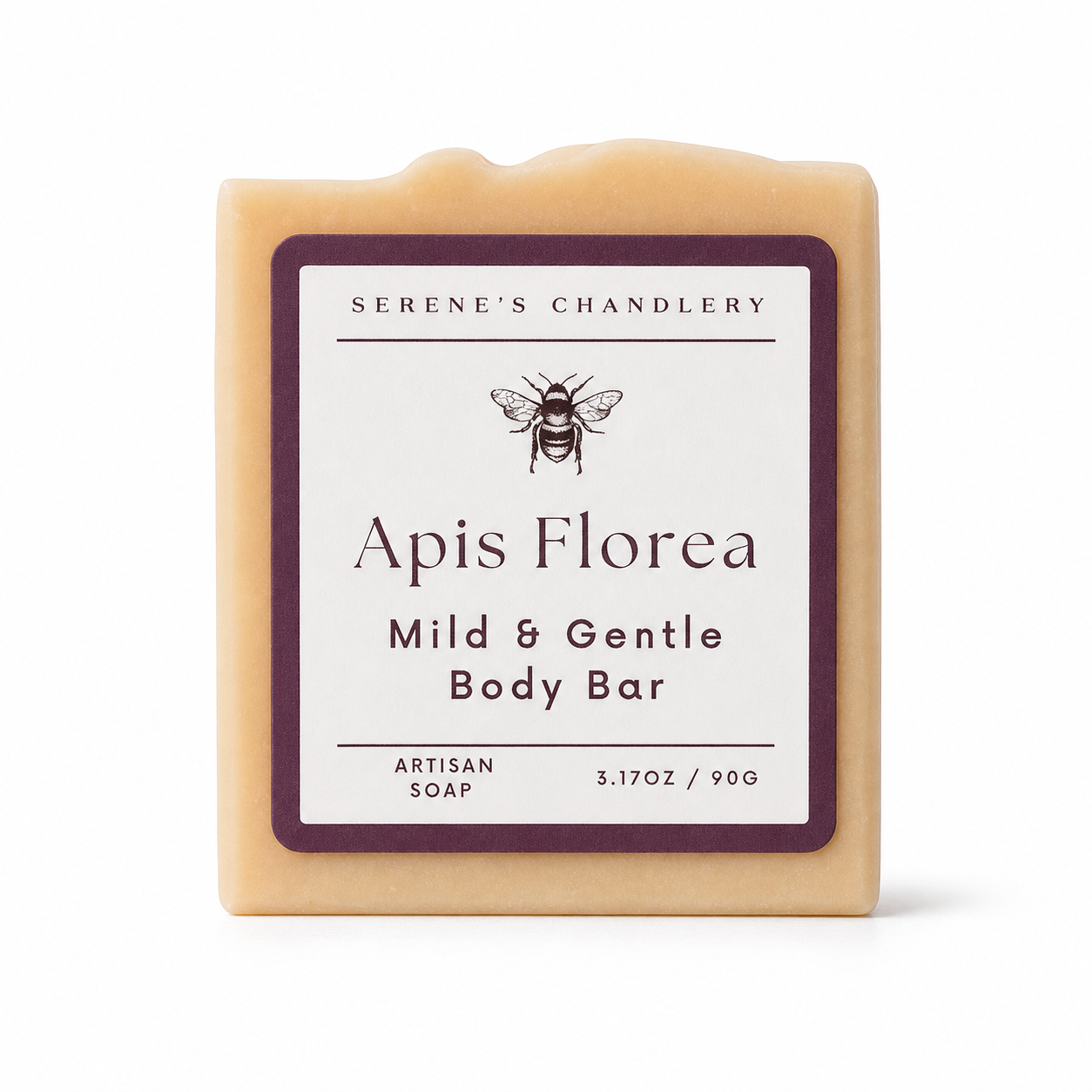 Handmade Himalayan Rock Salt Soap Bar by Serenes Beeswaxory, showcasing a natural skincare essential with textured salt inclusions.