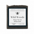 Handmade Stockholm Pine Tar Soap Bar by Serenes Beeswaxory, showcasing a natural skincare essential for cleansing and skin health.