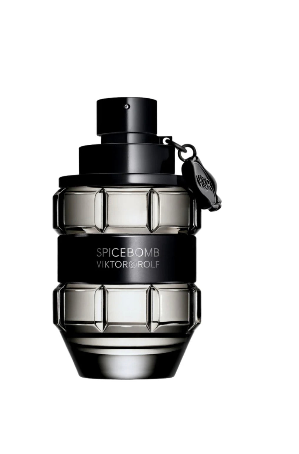 Viktor & Rolf Spicebomb 90ml men's Eau de Toilette bottle with fiery orange and black design, emphasizing bold fragrance packaging.