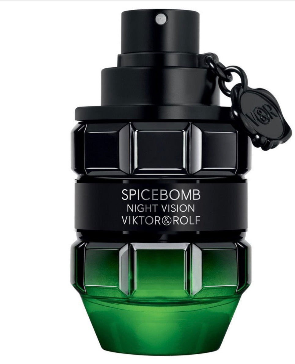 Viktor & Rolf Spicebomb Night Vision 90ml men's Eau de Toilette bottle with dark packaging and sleek design.
